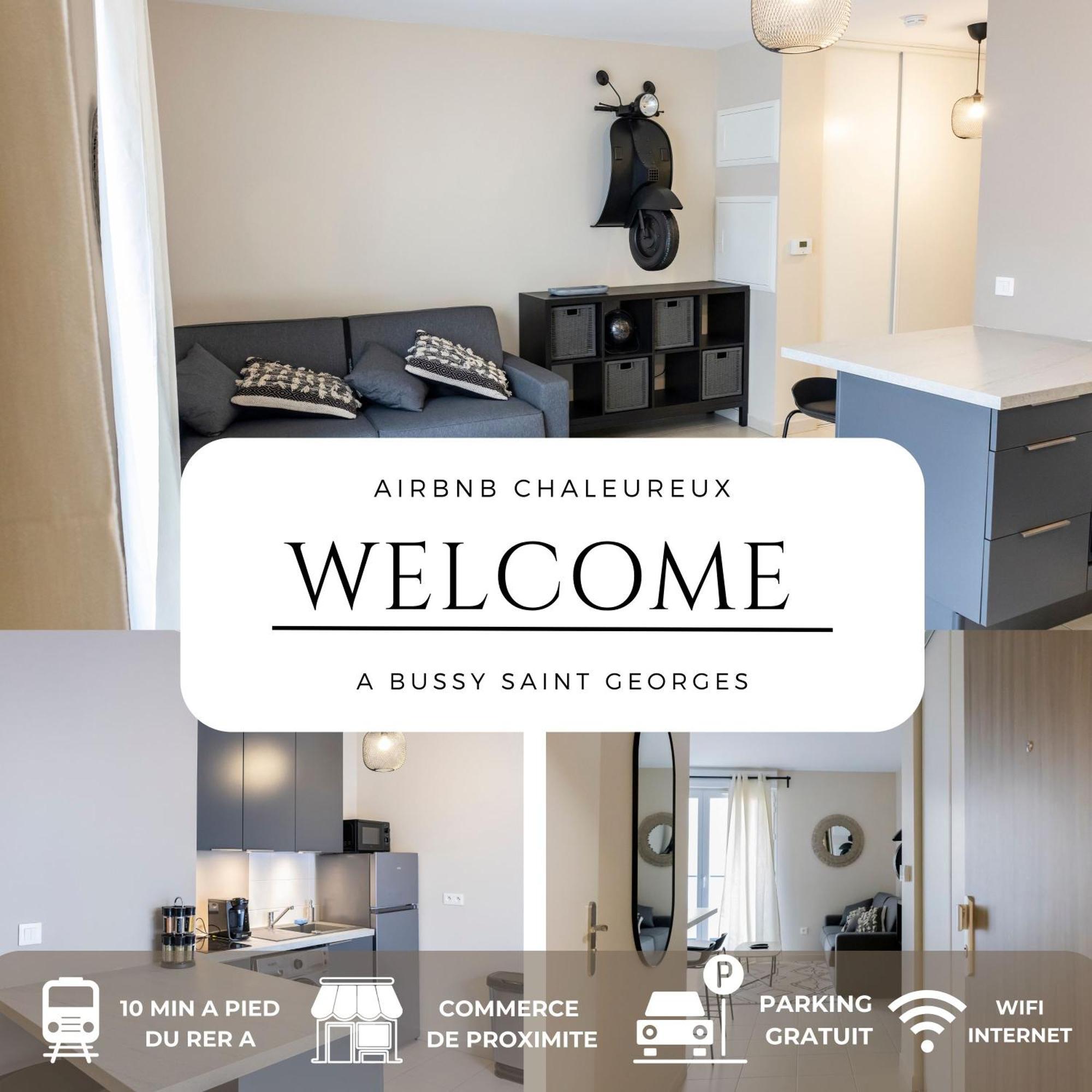 Charmant Studio En Residence Avec Parking Bussy-Saint-Georges Exterior foto
